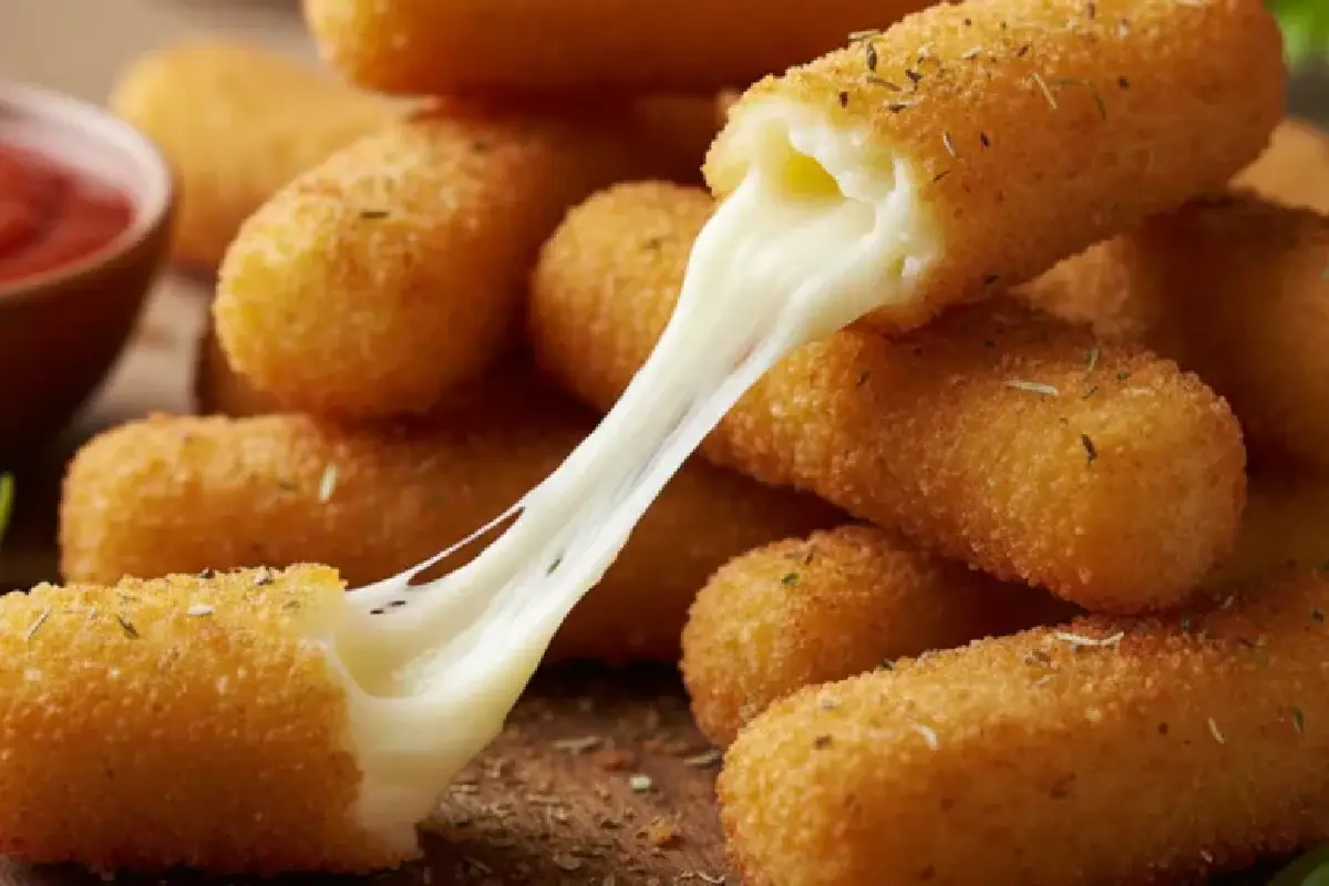 Bastões de Mussarela Saudáveis: Crocantes sem Forno ou Fritura