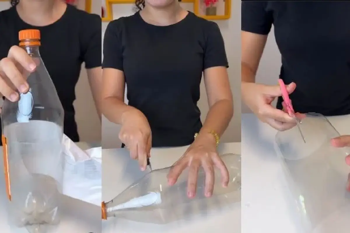 Transforme uma garrafa de plástico numa moldura deslumbrante para a sua sala de estar