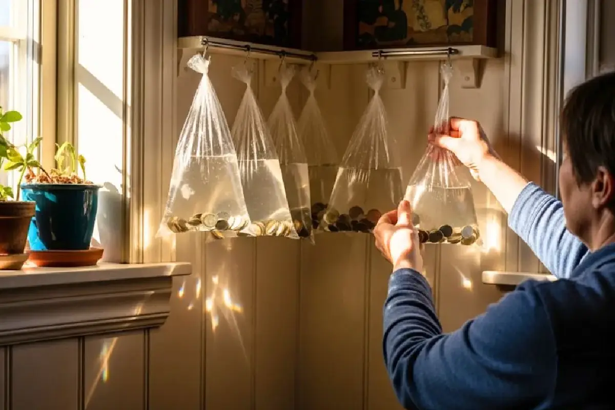 Pendurar sacos com água e moedas em casa: esse truque realmente afasta os insetos?