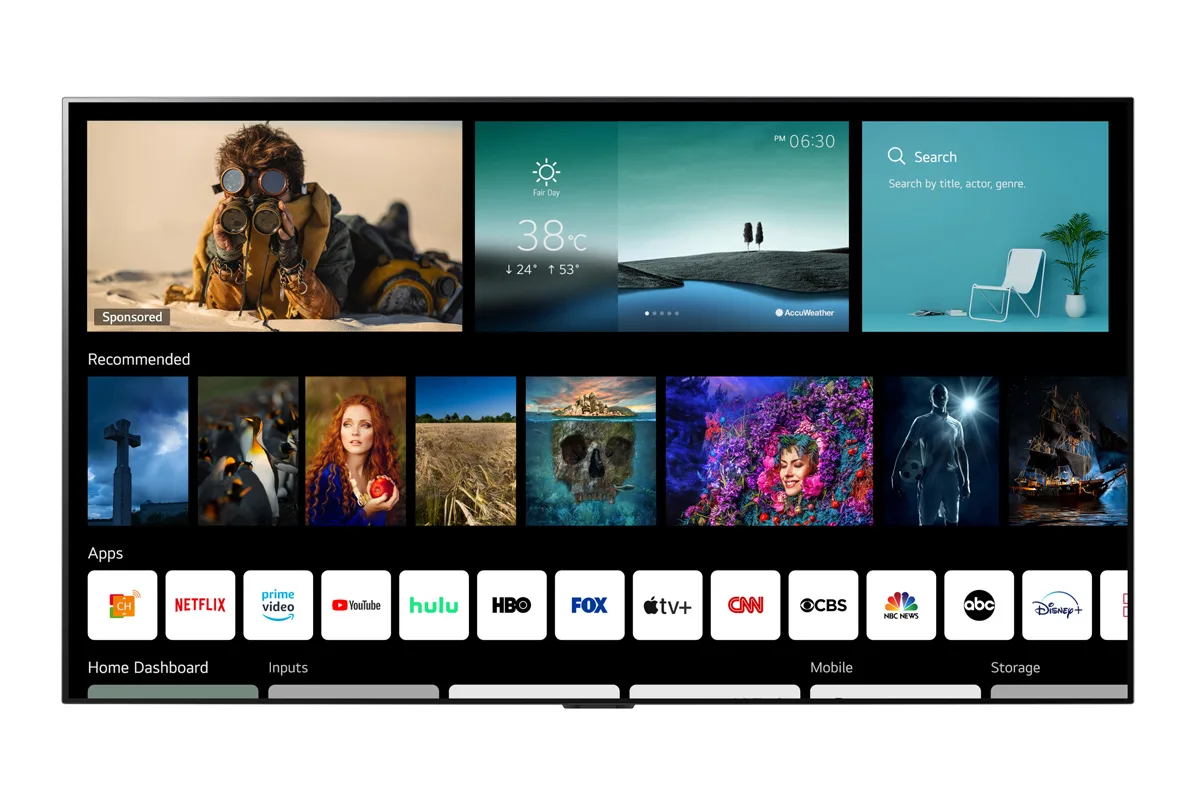 LG Easy TV: Uma Smart TV para Idosos com Botões Grandes, Interface Simples e Lembretes de Medicação