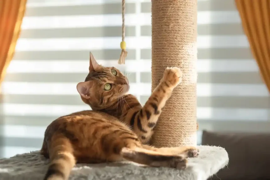 Como habituar um gato a usar o arranhador