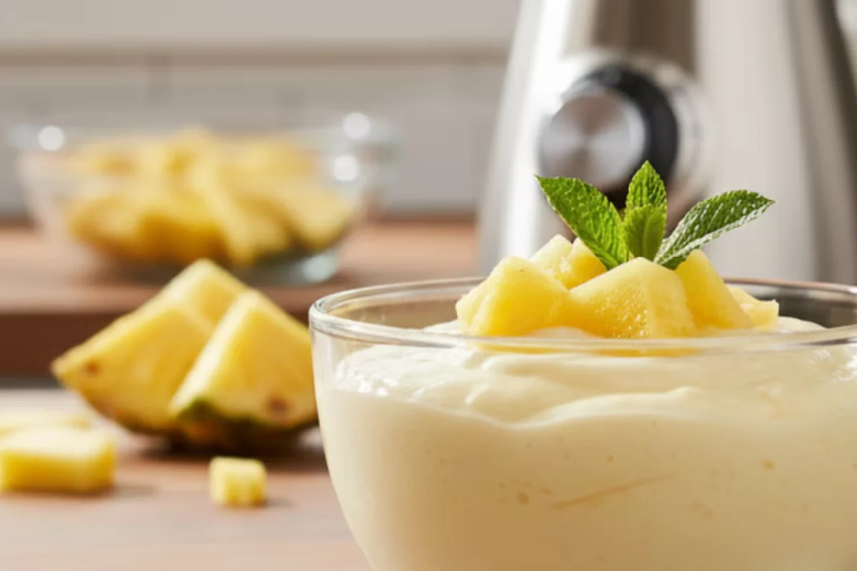 Mousse de Abacaxi Saudável na Liquidificadora: Sem Açúcar e com Apenas 3 Ingredientes