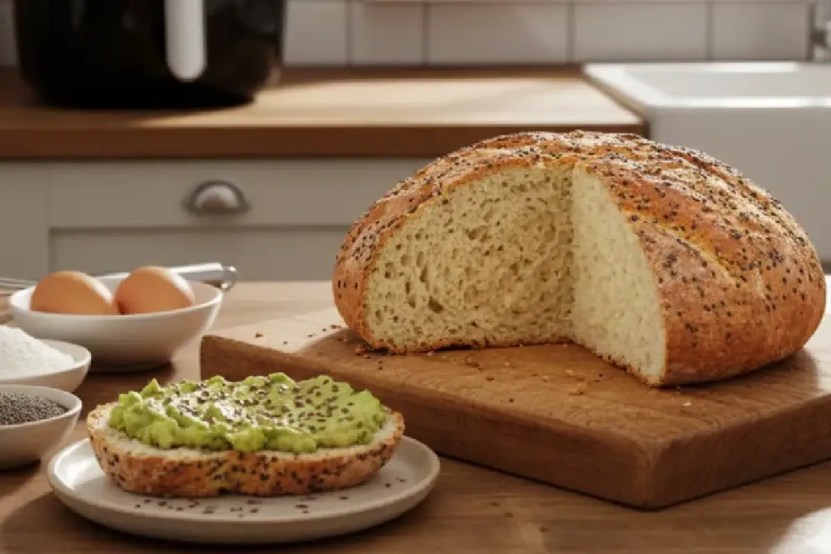 Pão Integral Sem Glúten na Air Fryer: Pronto em 5 Minutos