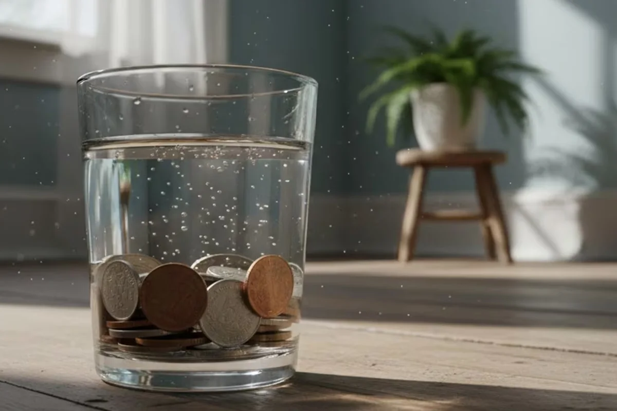 Deixar um copo de água com moedas em novembro: para que serve, segundo o Feng Shui