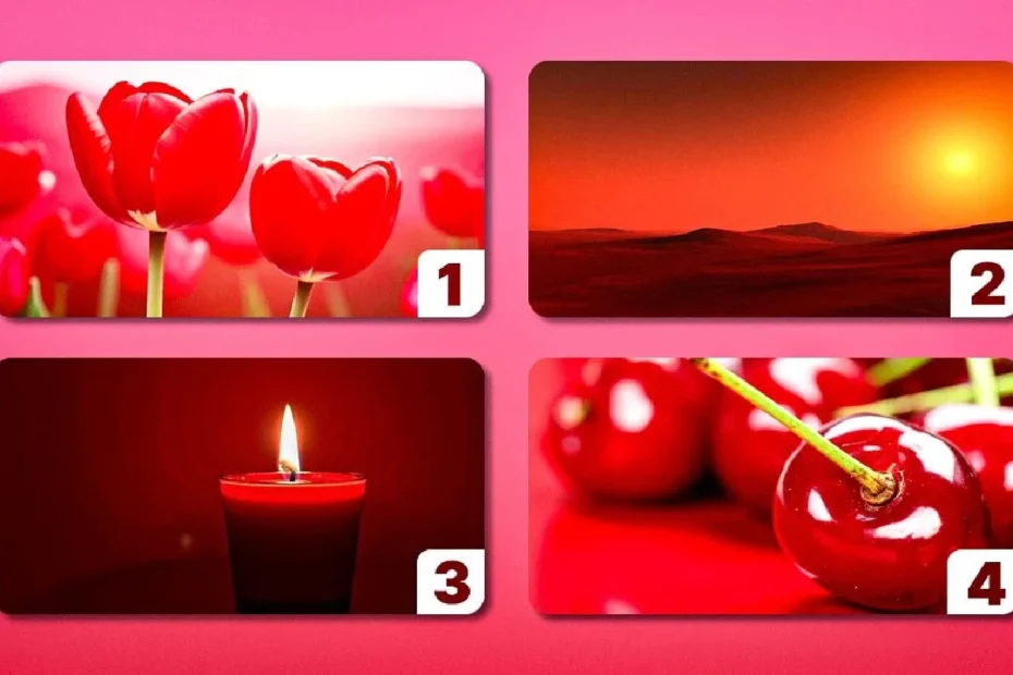 Onde está a cor "mais vermelha" na imagem: teste psicológico simples