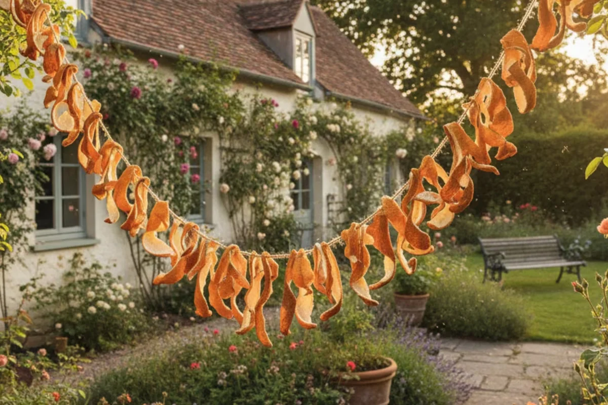 Poucos sabem: porque é que cada vez mais pessoas penduram cascas de laranja secas no jardim