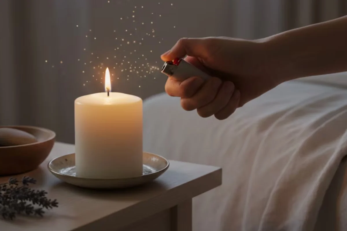 Acender uma vela branca antes de dormir: o segredo do feng shui que muda tudo